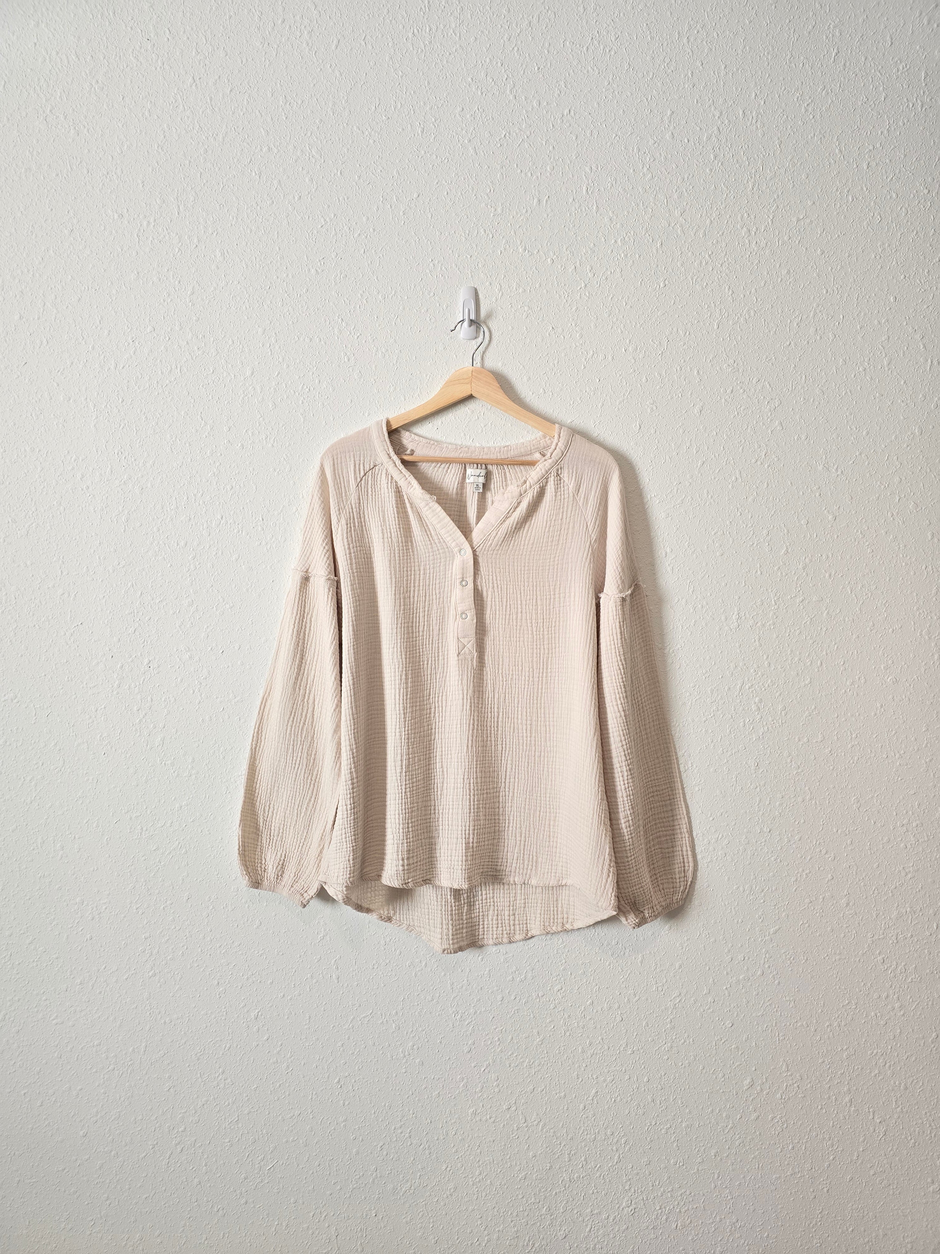 Wonderly Oversized Gauze Top (XL)