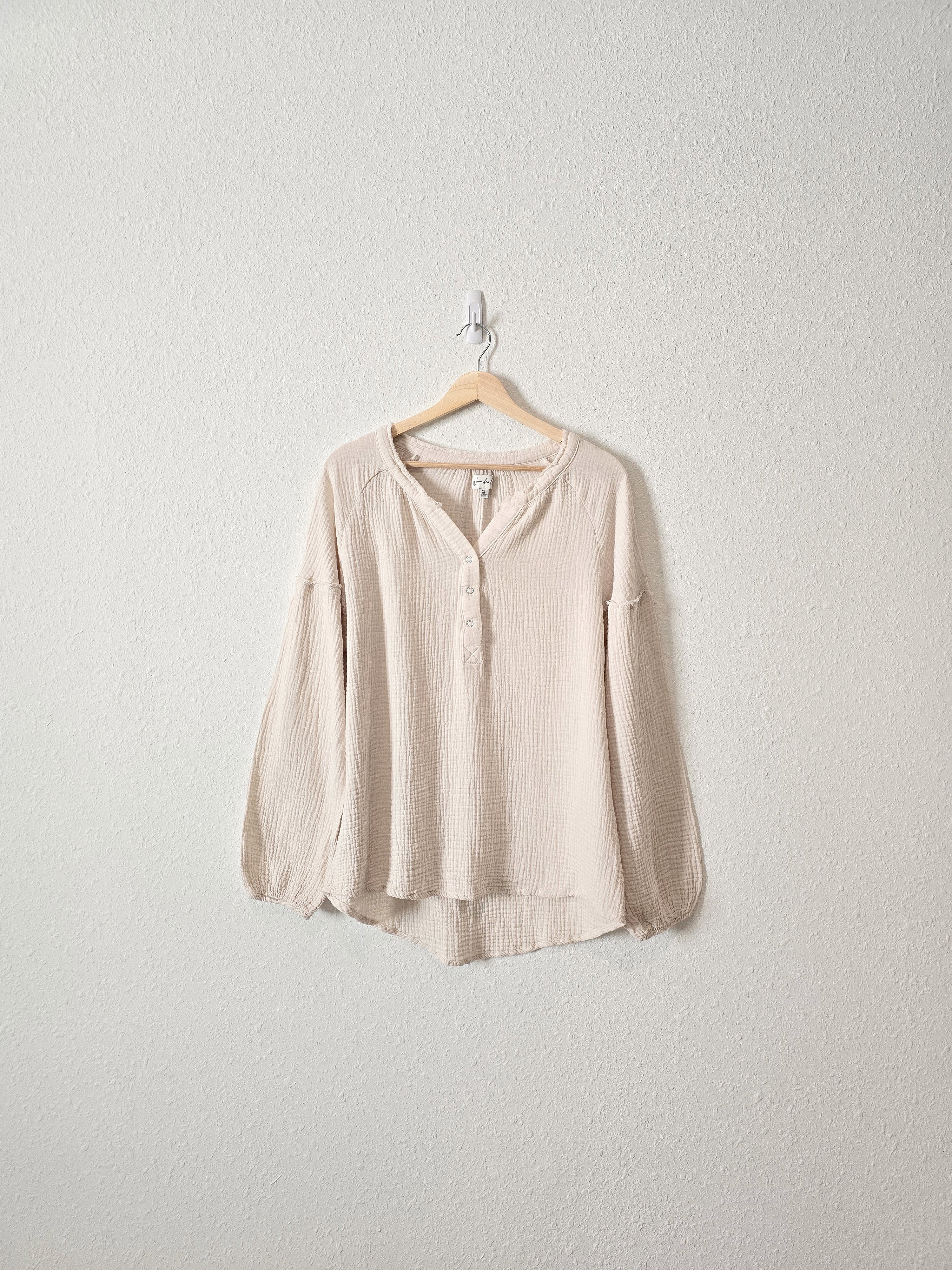 Wonderly Oversized Gauze Top (XL)