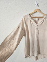 Wonderly Oversized Gauze Top (XL)