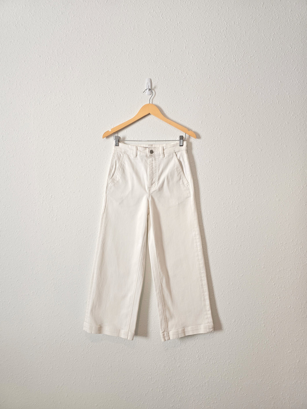 Everlane White Wide Leg Pants (6)