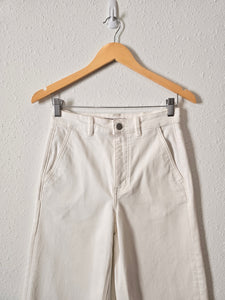 Everlane White Wide Leg Pants (6)