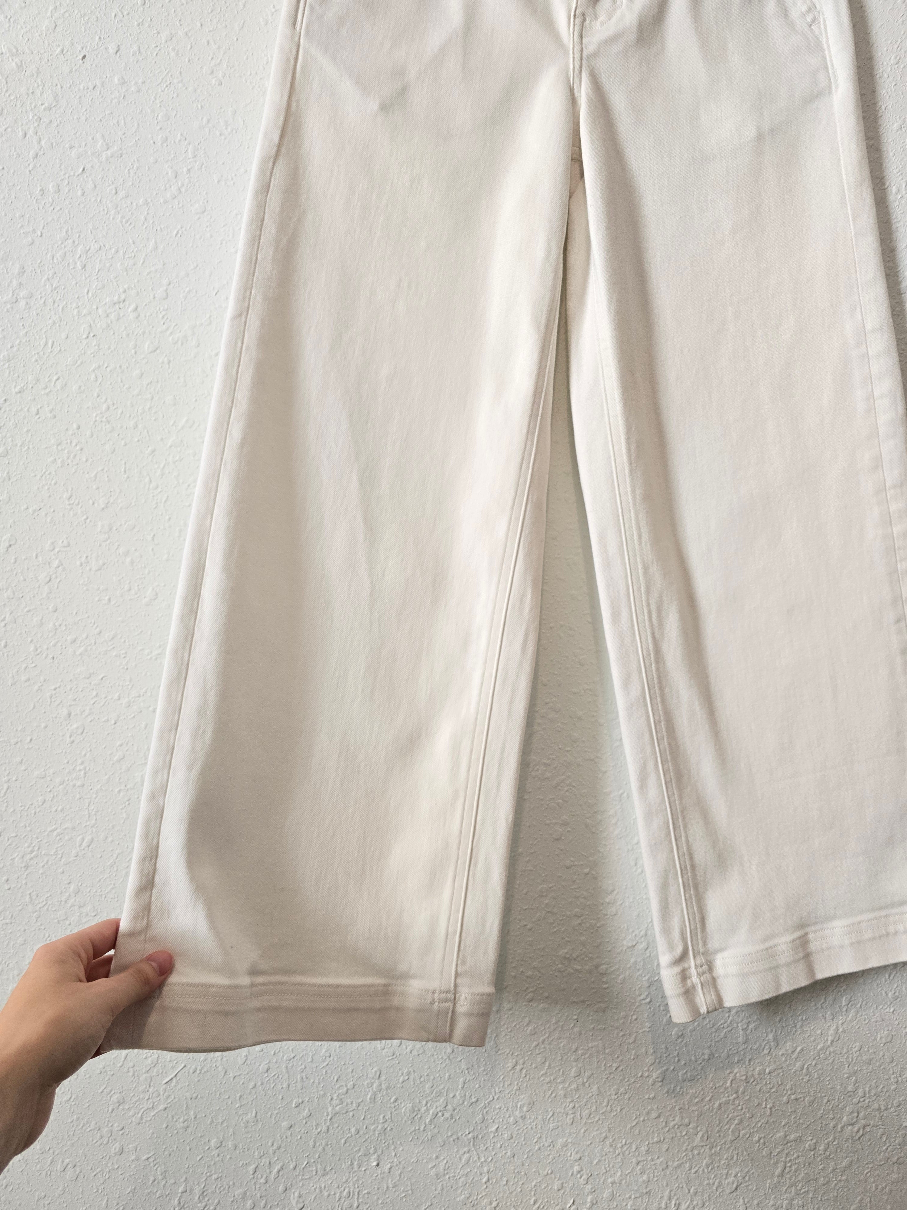 Everlane White Wide Leg Pants (6)