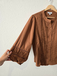 Evereve Puff Sleeve Button Up (M)