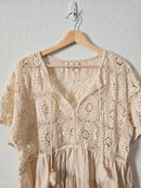 Floral Crochet Babydoll Top (XL)