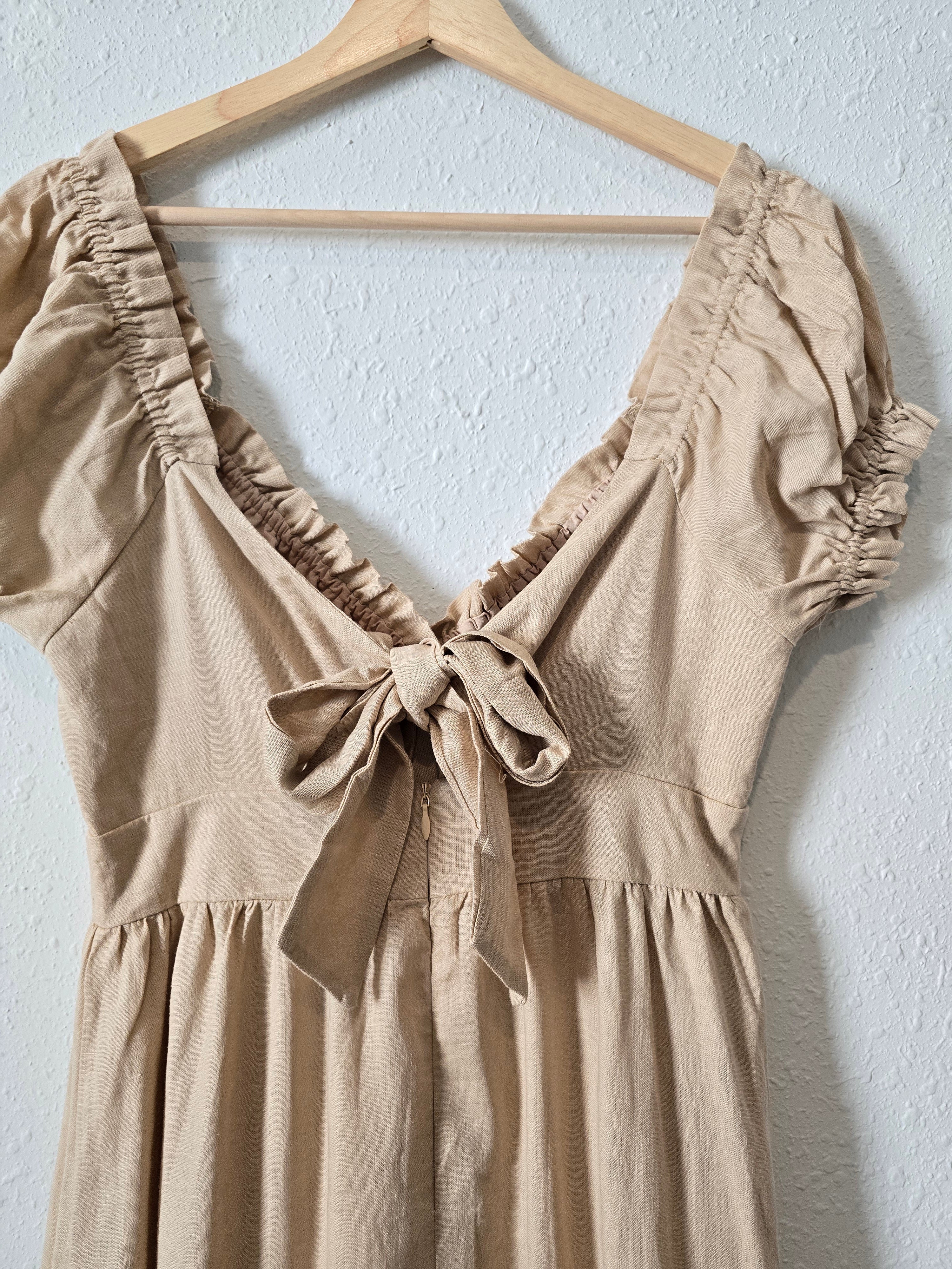 Mable Linen Midi Dress (S)