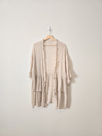 Easel Oversized Ruffle Kimono (S)