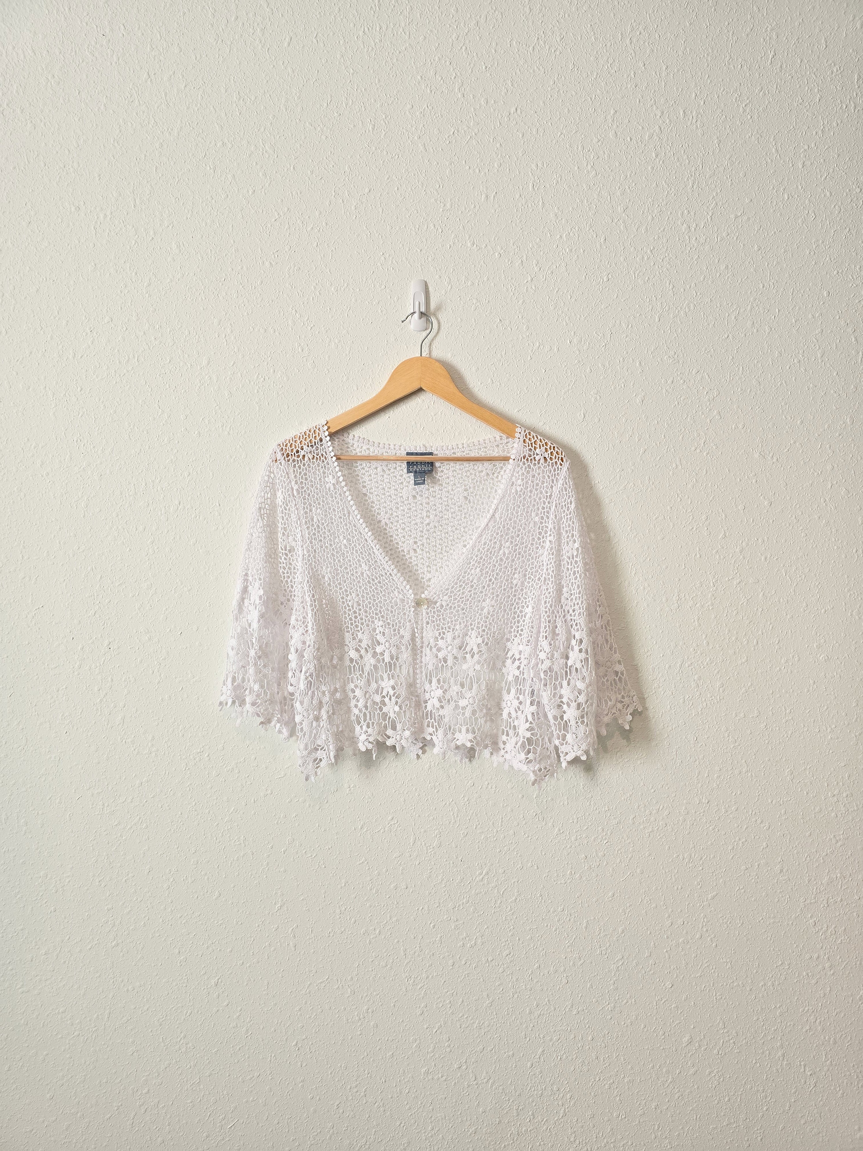 Vintage Floral Crochet Top (L)