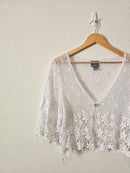 Vintage Floral Crochet Top (L)