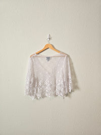 Vintage Floral Crochet Top (L)