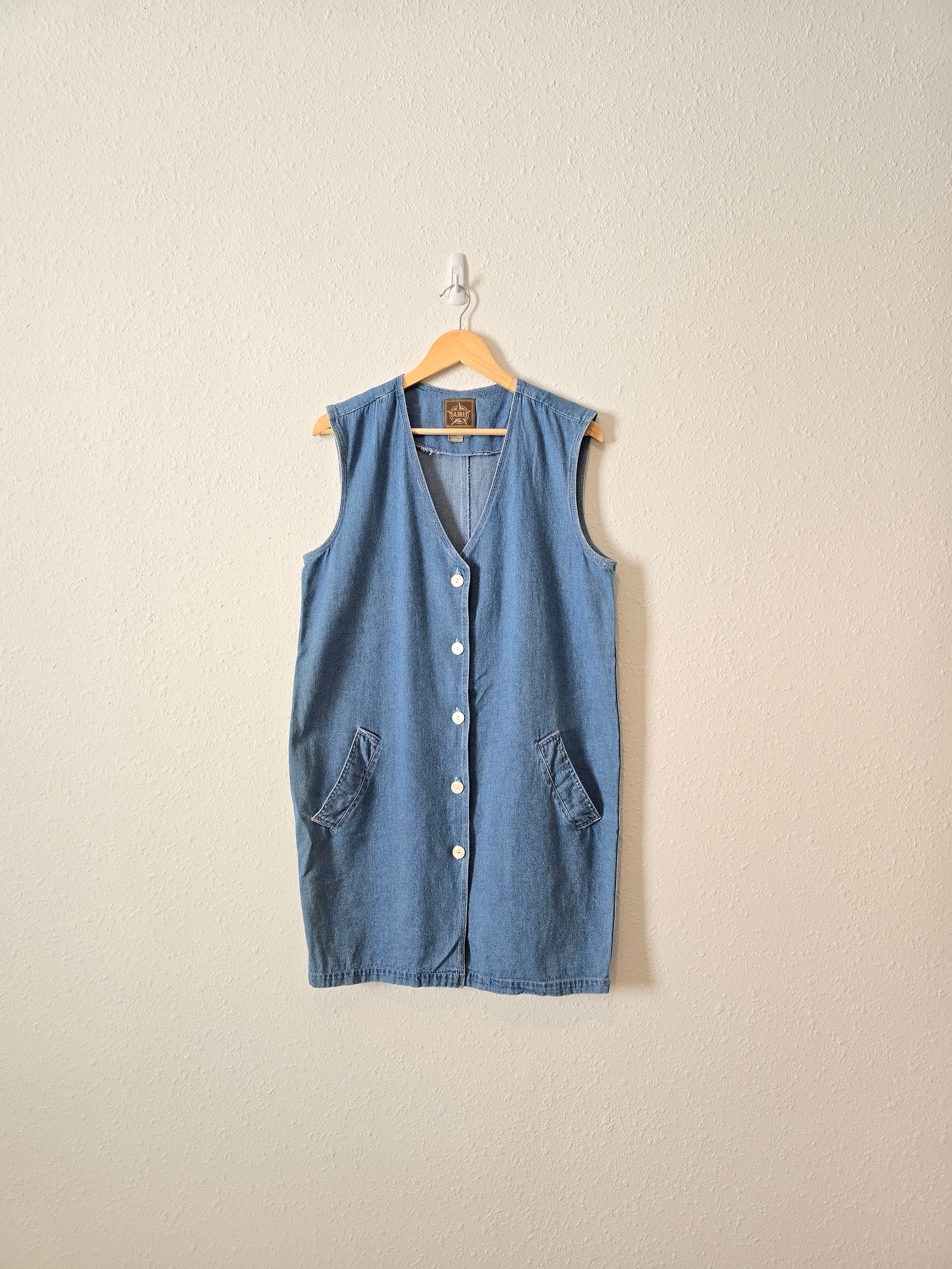 Vintage Cotton Denim Dress (M)