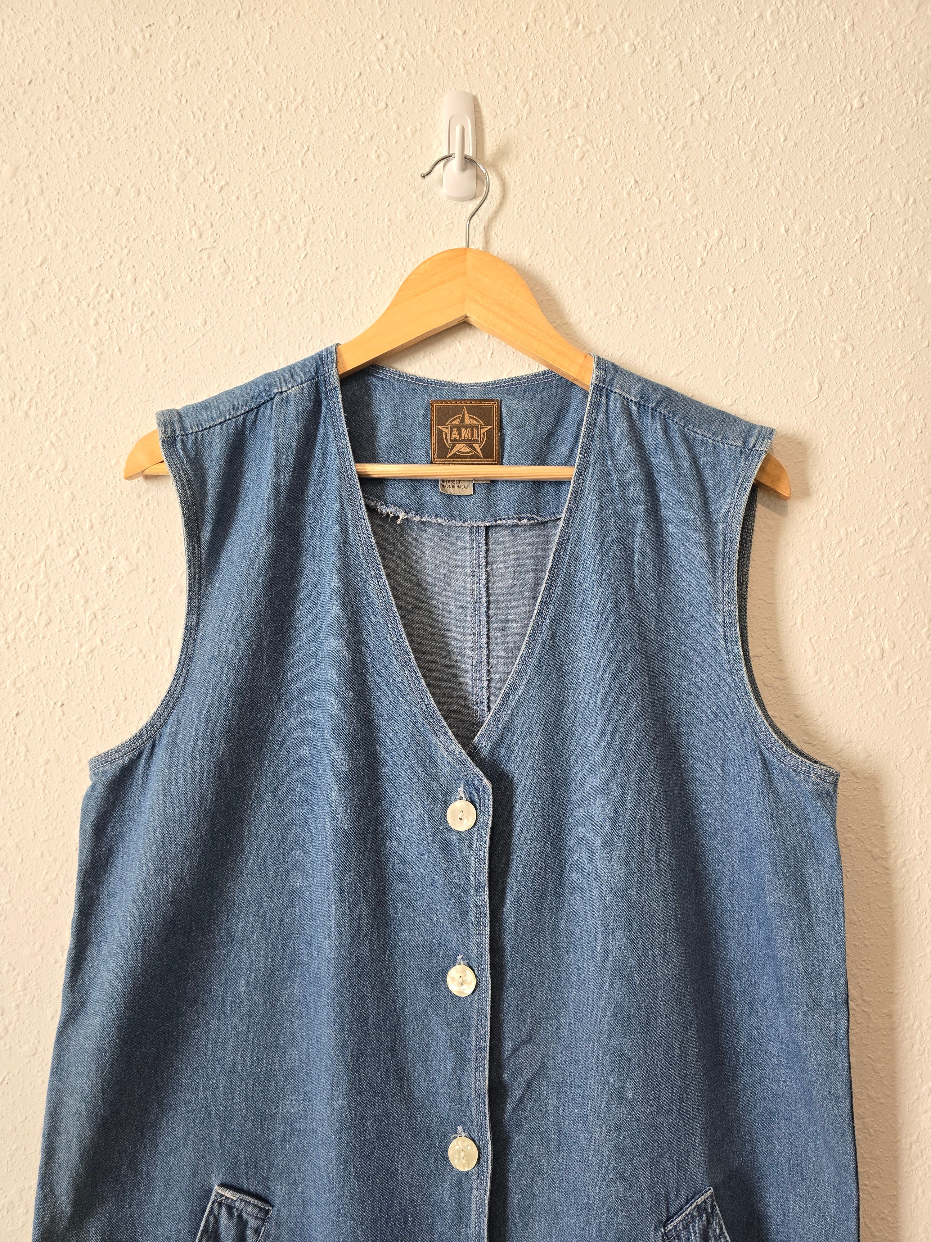 Vintage Cotton Denim Dress (M)