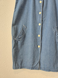 Vintage Cotton Denim Dress (M)