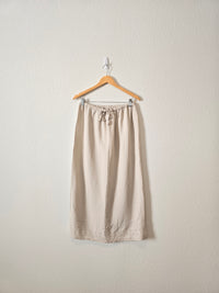 Vintage Linen Maxi Skirt (L)
