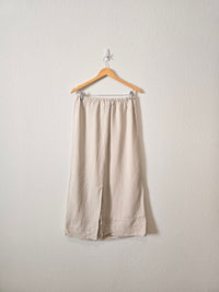 Vintage Linen Maxi Skirt (L)