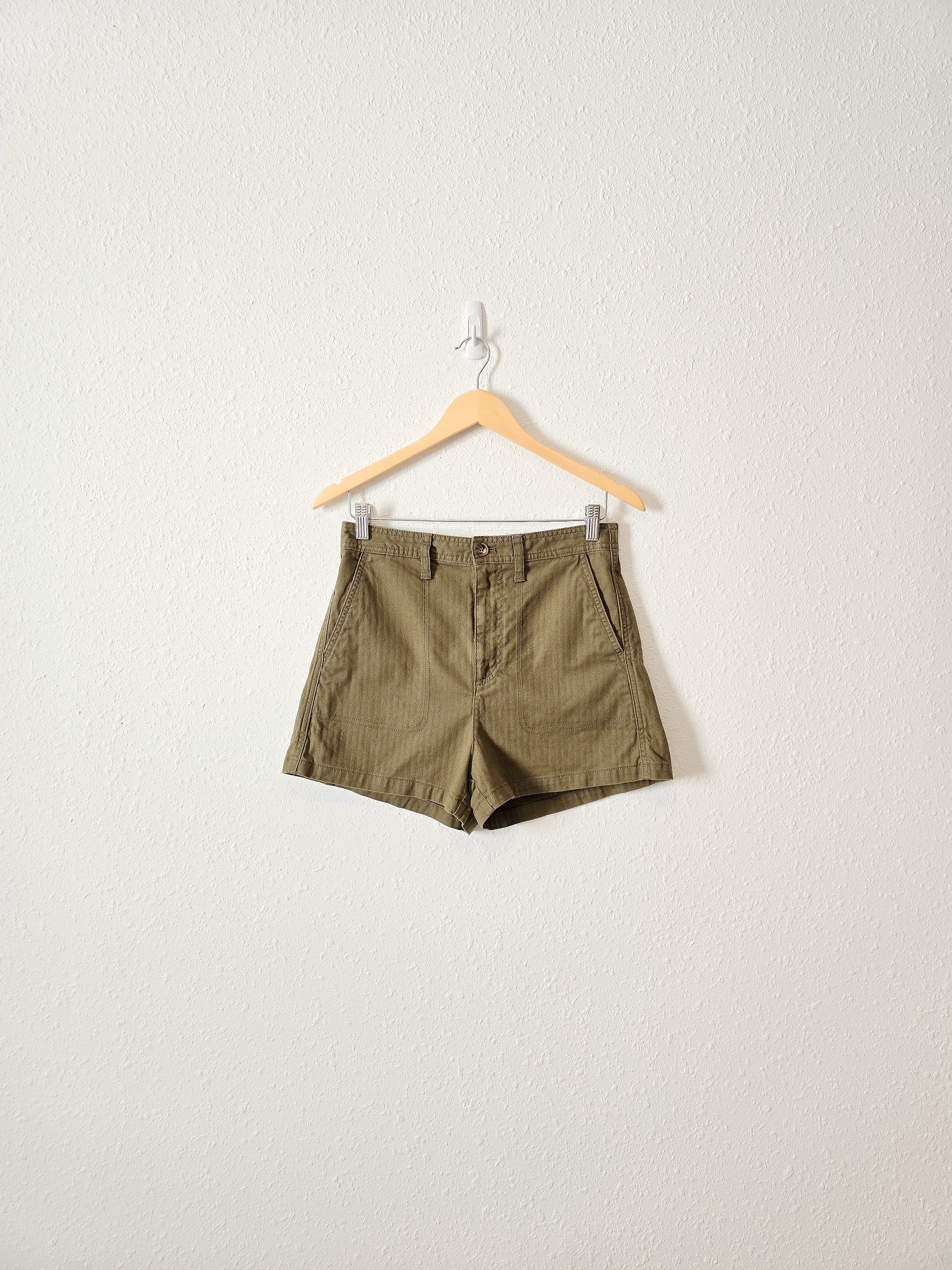 Madewell Olive Camp Shorts (S)