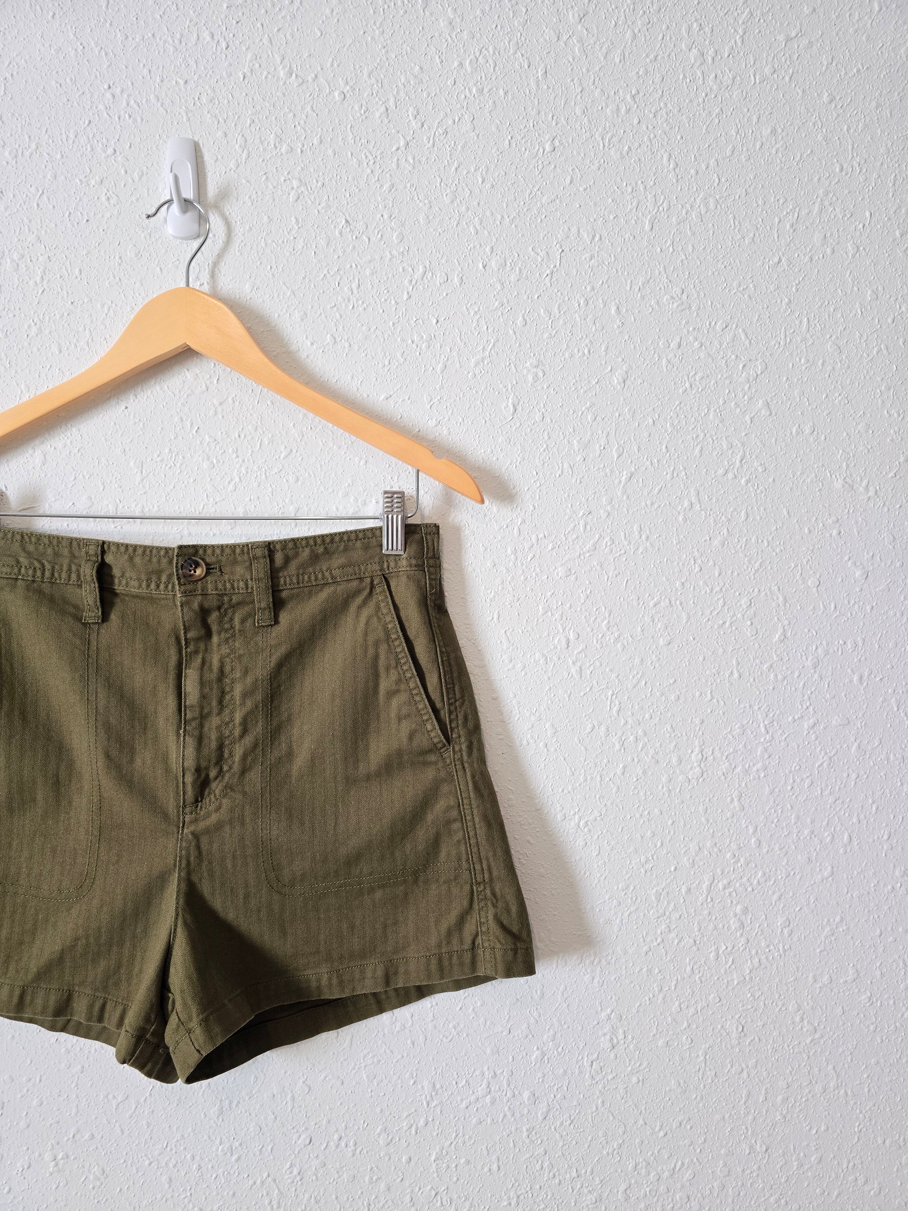 Madewell Olive Camp Shorts (S)