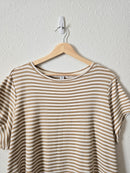 Neutral Striped Cotton Tee (2X)