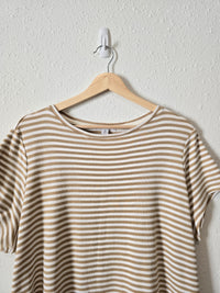 Neutral Striped Cotton Tee (2X)