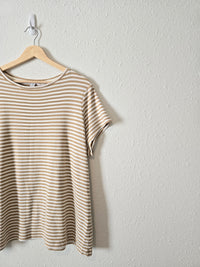 Neutral Striped Cotton Tee (2X)