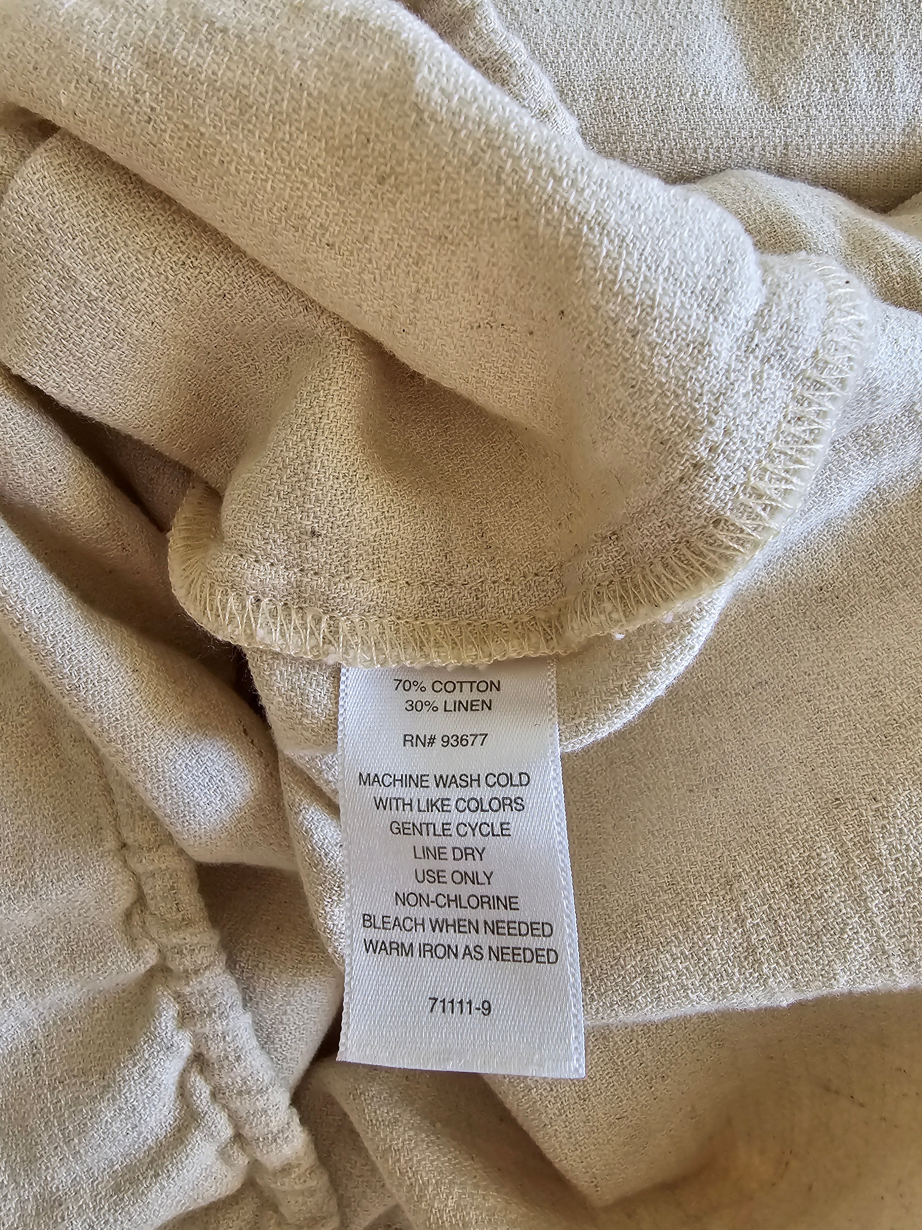 Neutral Linen Blend Relaxed Top (L)