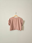 Lou & Grey Linen Gingham Top (XS)