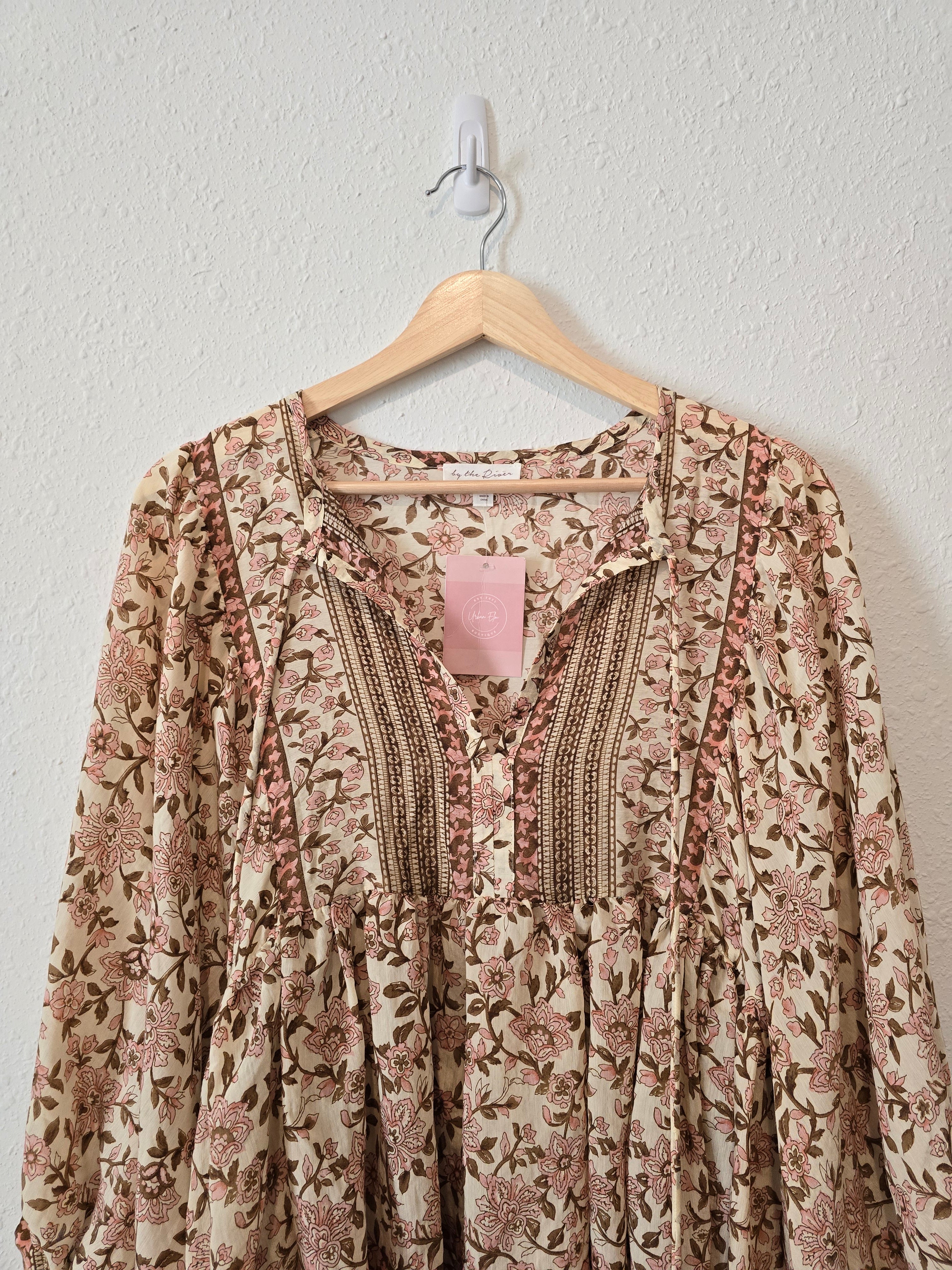 NEW Floral Puff Sleeve Top (L)