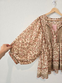 NEW Floral Puff Sleeve Top (L)