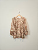 NEW Floral Puff Sleeve Top (L)