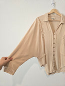 Listicle Linen Blend Button Up (M)