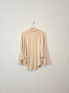 Listicle Linen Blend Button Up (M)