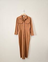 Burnt Orange Straight Coveralls (S)