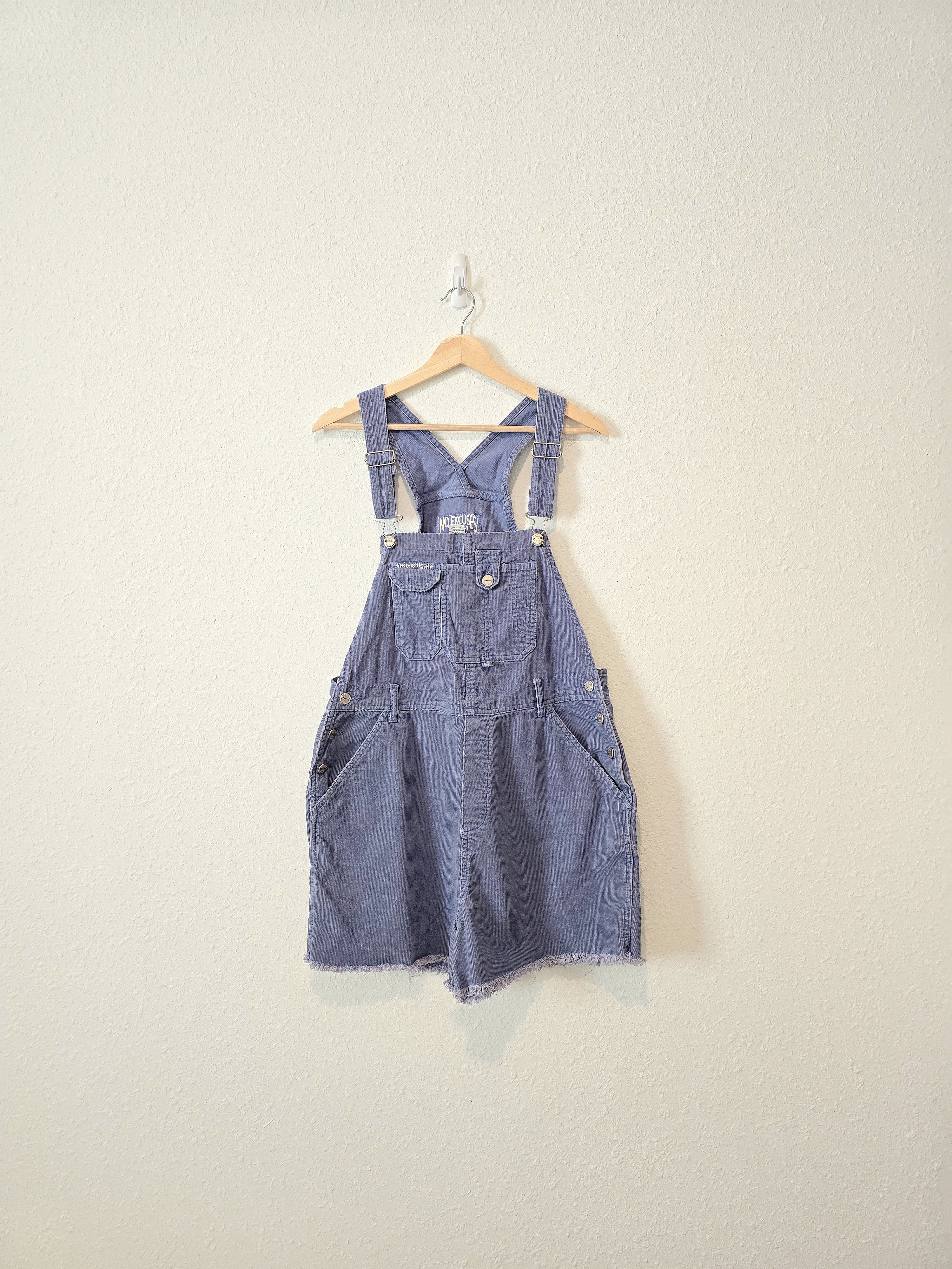 Vintage Blue Corduroy Shortalls (L)