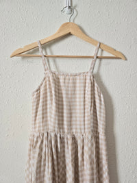 Gingham Checkered Midi Dress (S)