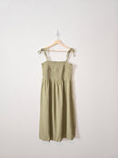 Gap Green Smocked Midi Dress (L)