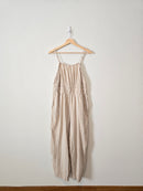 Neutral Wide Leg Linen Jumpsuit (XL)