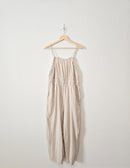 Neutral Wide Leg Linen Jumpsuit (XL)