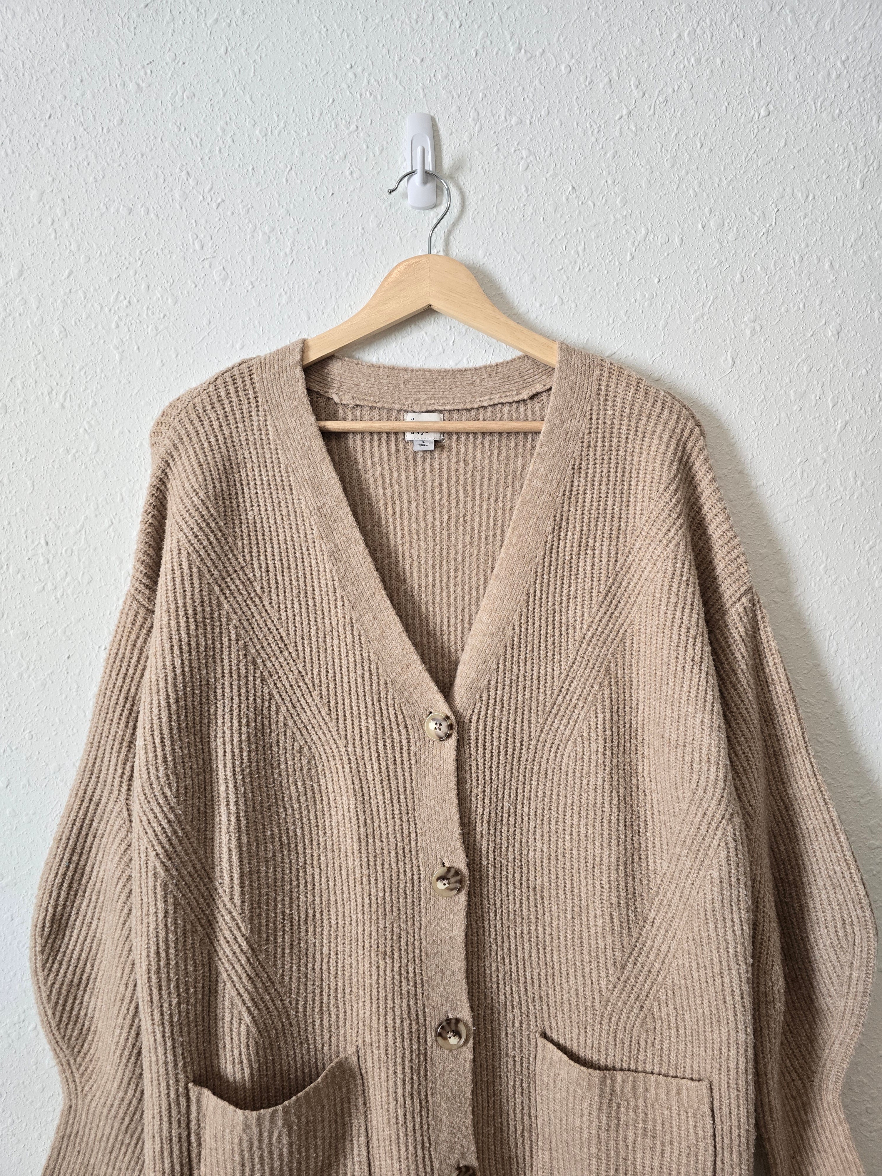 Chunky Knit Duster Cardigan (L)