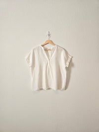 Grade & Gather Oversized V Neck Top (S)