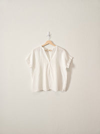 Grade & Gather Oversized V Neck Top (S)