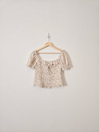 Promesa Floral Smocked Top (M)