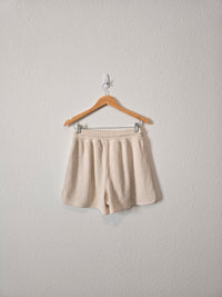 NEW Aerie Cream Waffle Shorts (S)