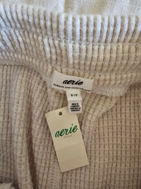 NEW Aerie Cream Waffle Shorts (S)