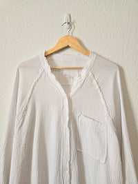 Aerie White Gauze Button Up (XL)