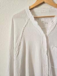 Aerie White Gauze Button Up (XL)