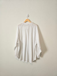 Aerie White Gauze Button Up (XL)