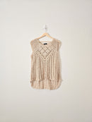 Crochet Knit Cotton Top (L)