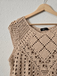 Crochet Knit Cotton Top (L)