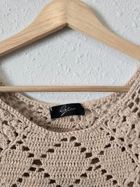 Crochet Knit Cotton Top (L)