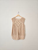 Crochet Knit Cotton Top (L)