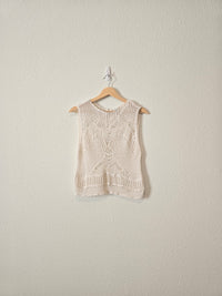 Abercrombie Macrame Crochet Tank (M)